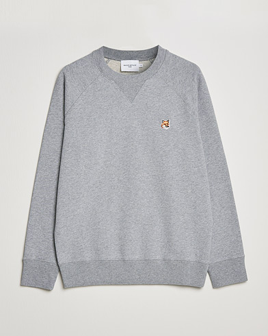 Herren | Pullover | Maison Kitsuné | Fox Head Sweatshirt Grey Melange
