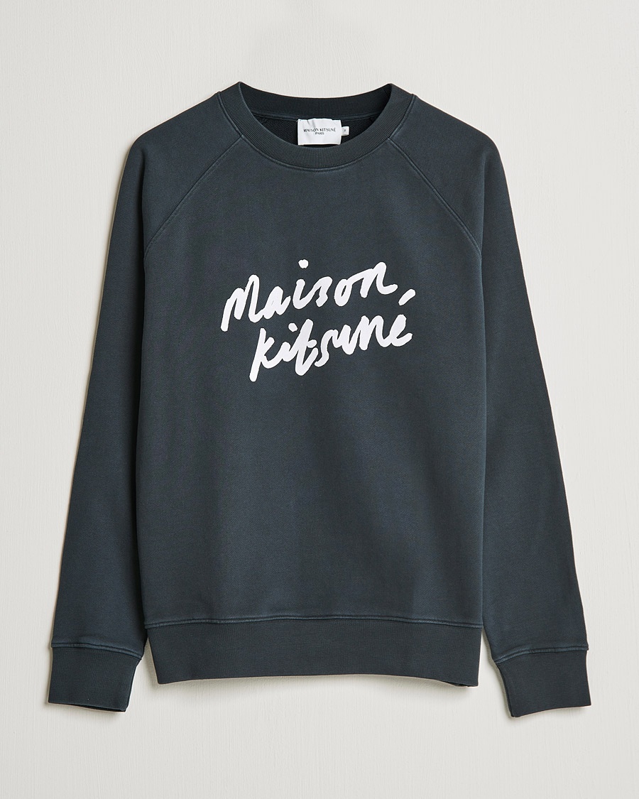 Herren | Maison Kitsuné | Maison Kitsuné | Handwriting Sweatshirt Anthracite