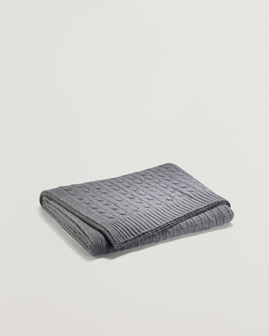 Herren | Lifestyle | Ralph Lauren Home | Cable Knitted Cashmere Throw Heather Grey