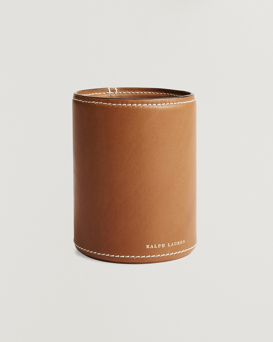 Herren | | Ralph Lauren Home | Brennan Leather Pencil Cup Saddle Brown