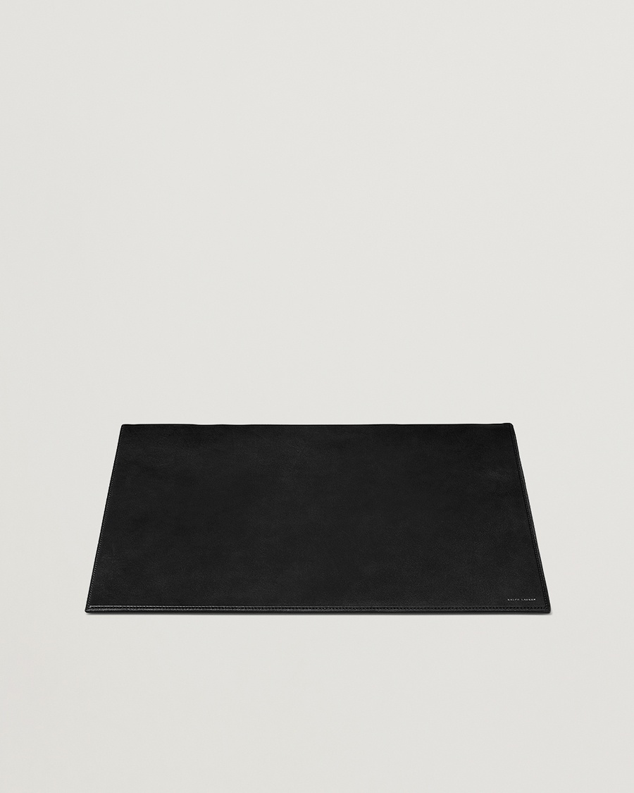 Ralph Lauren Home Brennan Small Leather Desk Blotter Black – Schwarz