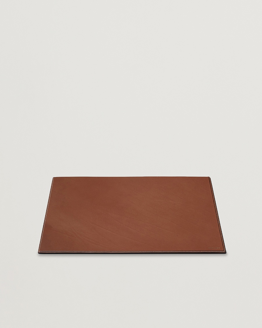 Ralph Lauren Home Brennan Small Leather Desk Blotter Saddle Brown – Braun