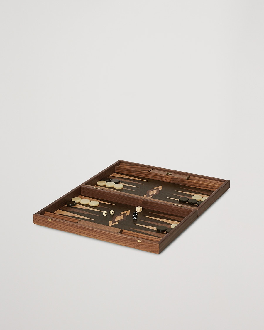 Manopoulos Walnut Natural Tree Large Backgammon – Braun