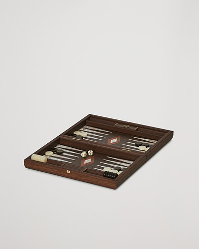 Herren | Manopoulos | Manopoulos | Natural Burl Small Backgammon With Side Racks