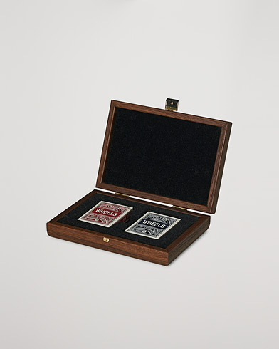Herren |  | Manopoulos | Wooden Card Case Dark Brown