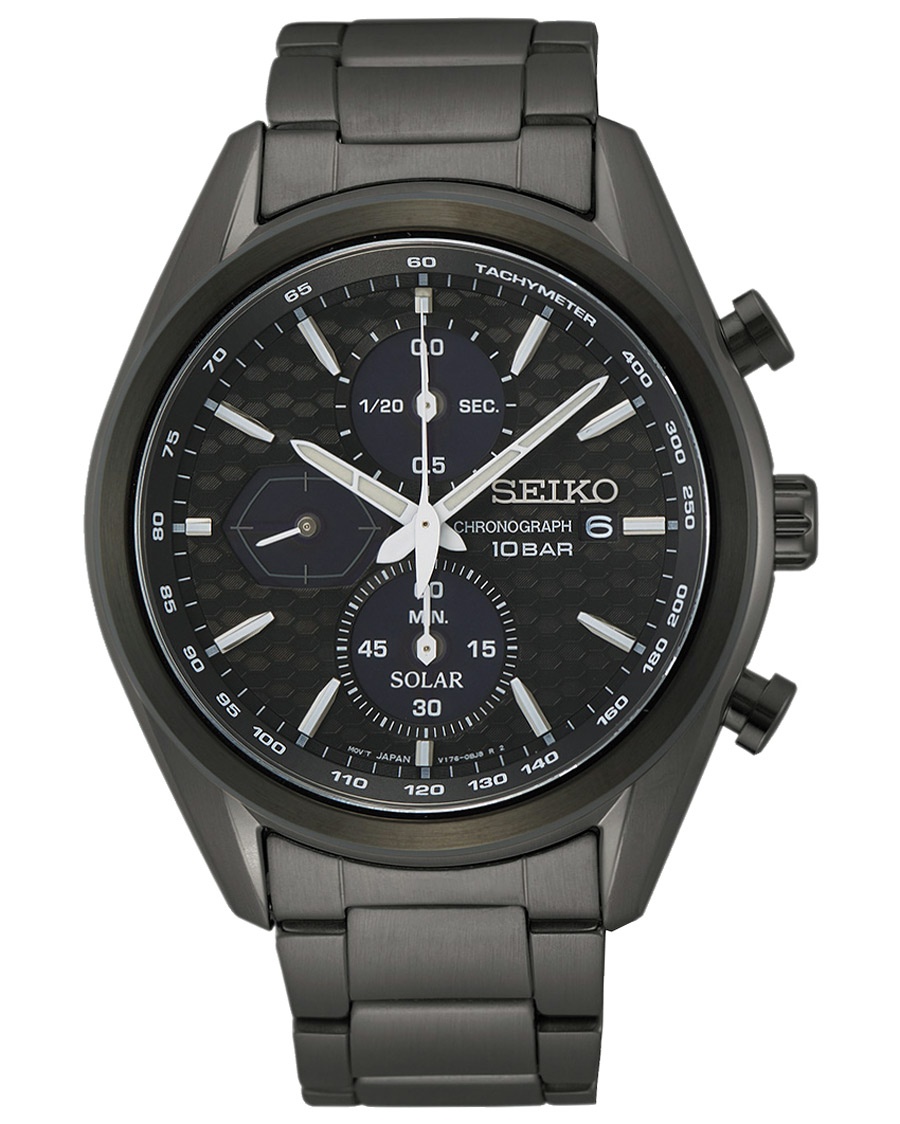 Seiko Solar Sapphire Chronograph 41mm Black bei Care of Carl