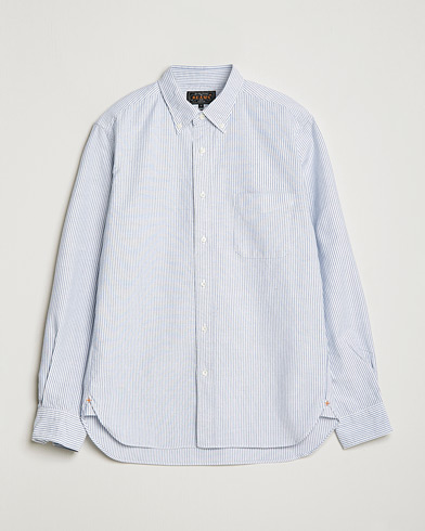 Herren | Oxfordhemden | BEAMS PLUS | Oxford Button Down Shirt Blue Stripe