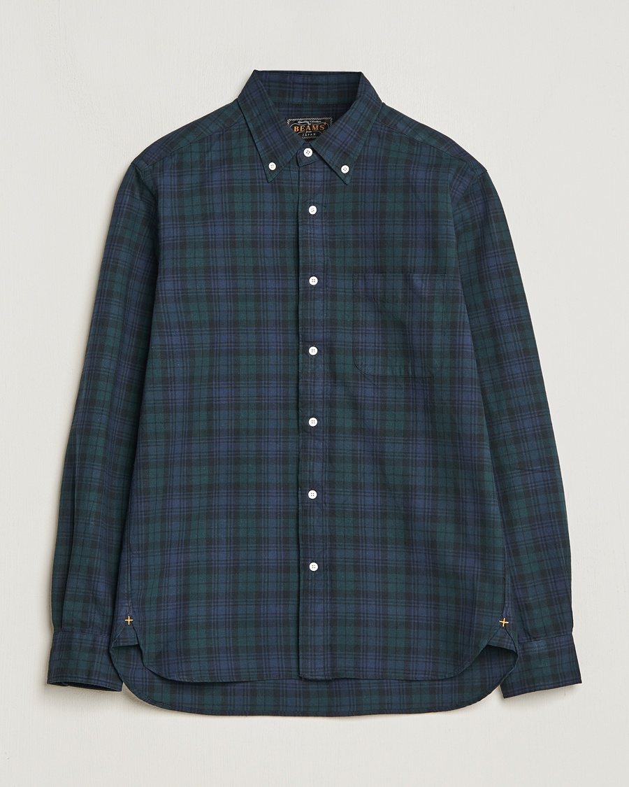 Herren | | BEAMS PLUS | Button Down Shirt Black Watch Check