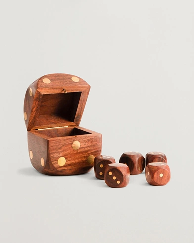 Herren | Dekoration | Authentic Models | Wooden Dice Box Brass