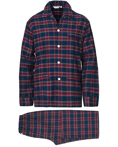 Derek Rose Brushed Cotton Flannel Checked Pyjama Set Multi