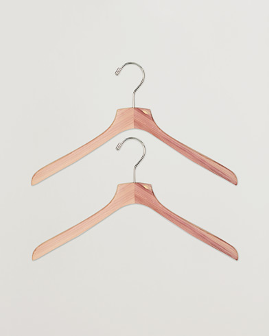 Wardrobe basics |  2-Pack Cedar Wood Shirt Hanger