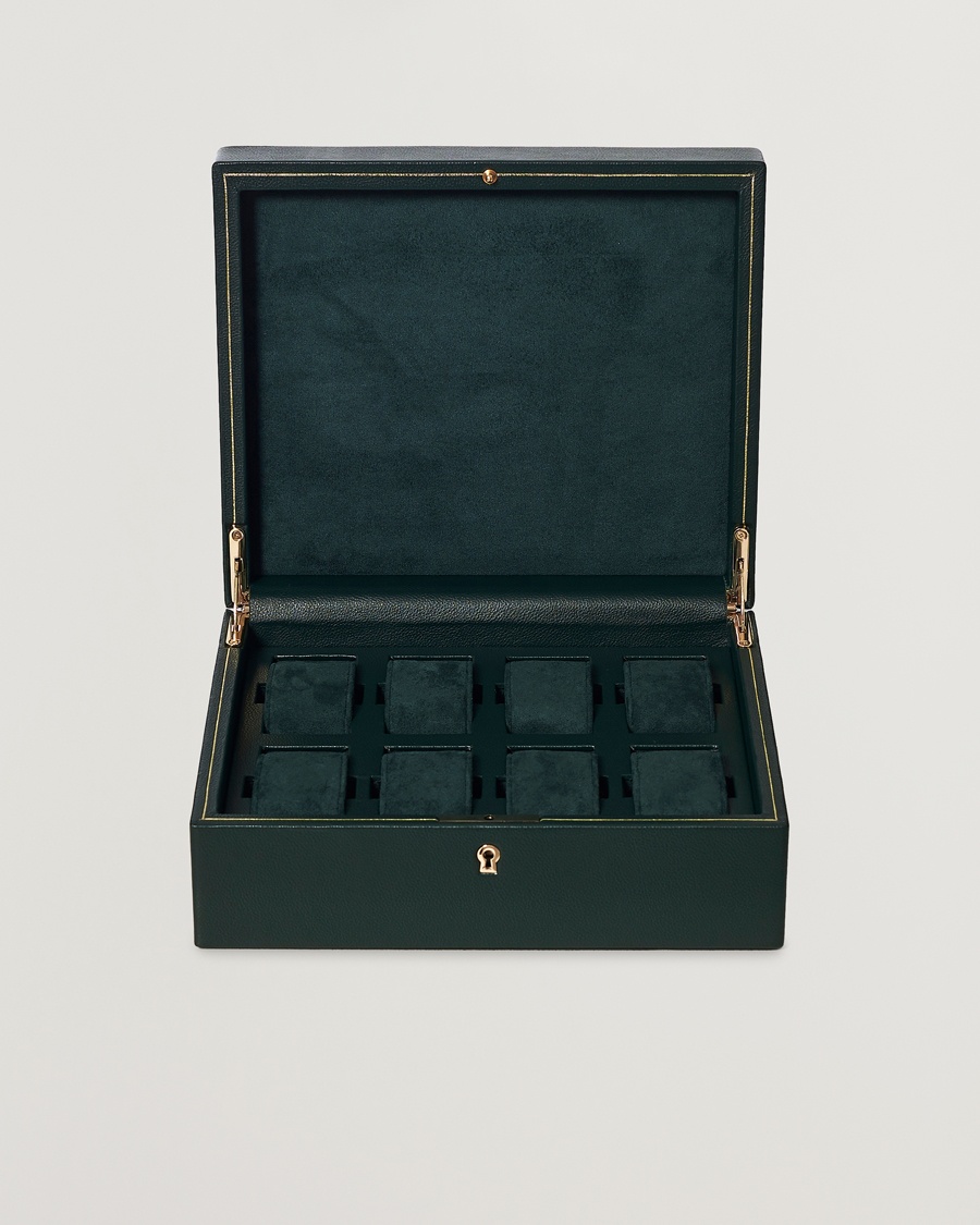 WOLF British Racing Green 8 Piece Watch Box – Grün
