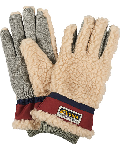 Herren | Handschuh | Elmer by Swany | Sota Wool Teddy Gloves Beige/Wine