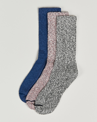 Herren | Special gifts | Red Wing Shoes | Cotton Ragg Crew 3-Pack Pink/Blue/Black