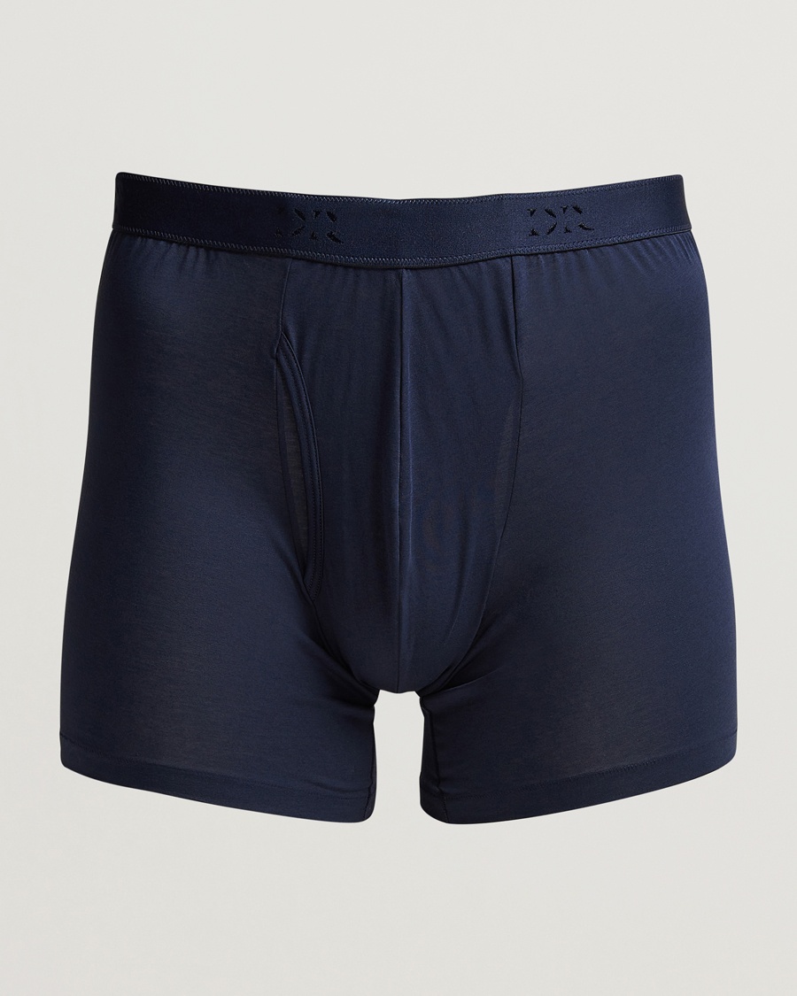 Herren | Unterhosen | Derek Rose | Pima Cotton Stretch Trunk Navy