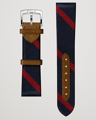 Herren | Uhrenarmband | Polo Ralph Lauren | Sporting Silk Strap Navy/Red