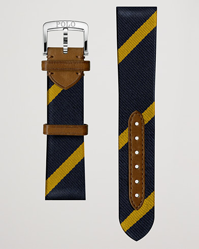 Herren | Uhrenarmband | Polo Ralph Lauren | Sporting Silk Strap Navy/Gold