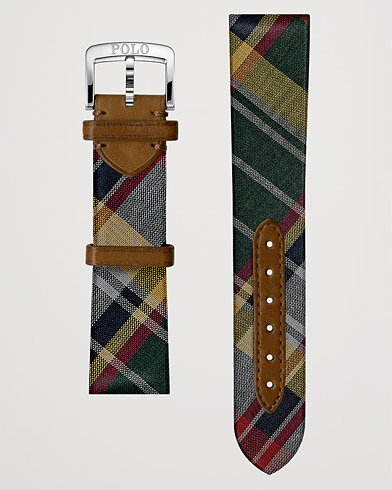 Herren | Uhrenarmband | Polo Ralph Lauren | Sporting Silk Strap Green Tartan