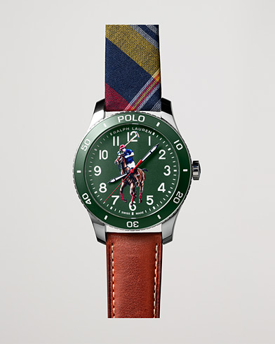 Textil Strap |  42mm Automatic Pony Player  Green Dial