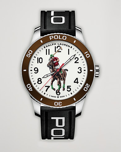 Herren | Fine watches | Polo Ralph Lauren | 42mm Automatic Pony Player  White Dial/Brown Bezel
