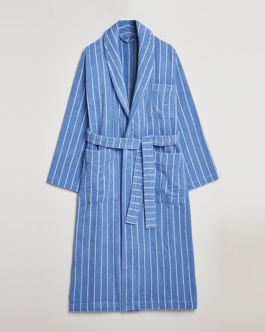 Tekla Organic Terry Classic Bathrobe Marseille – Blau