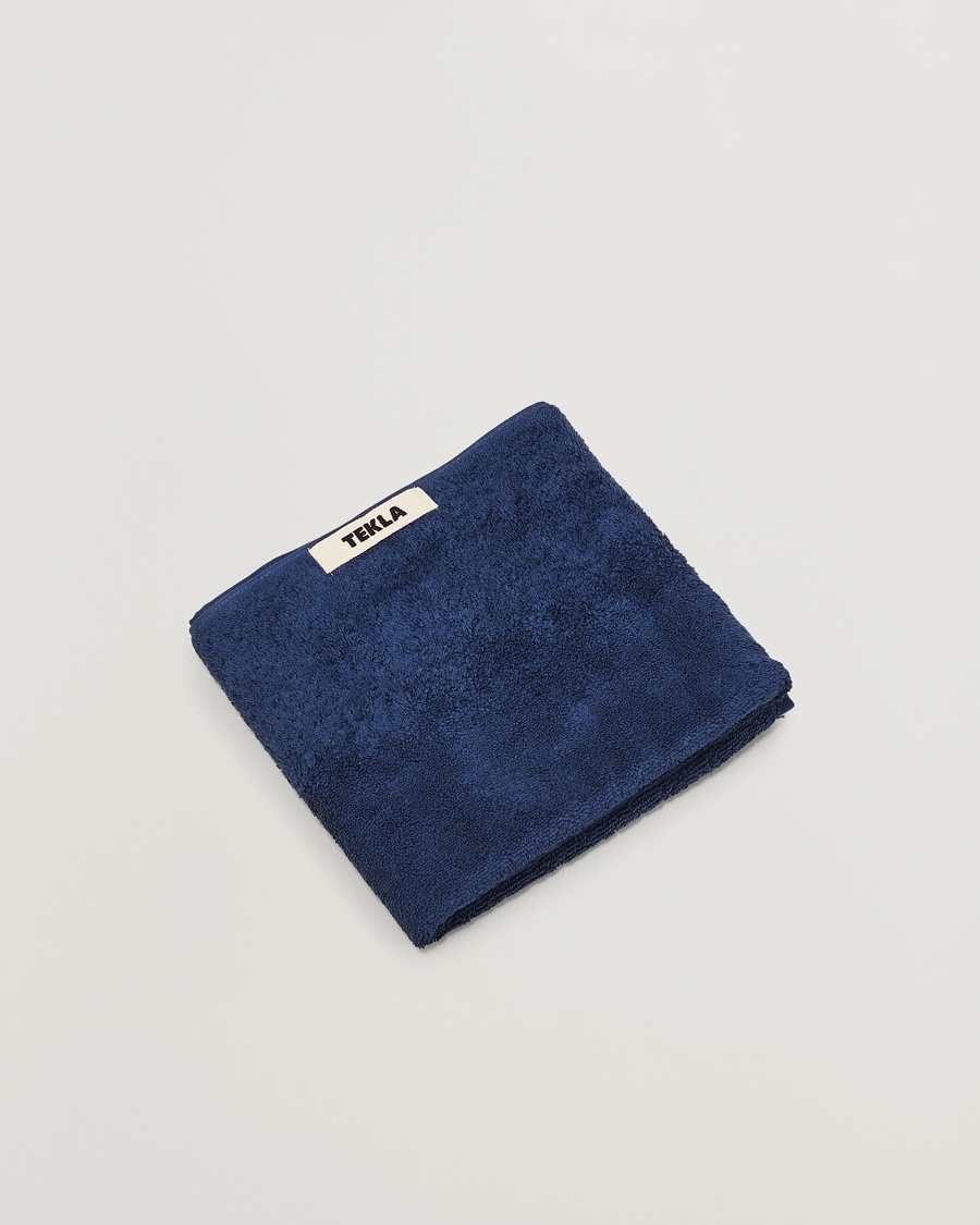 Tekla Organic Terry Hand Towel Navy