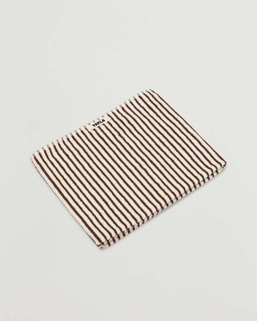 Tekla TeklaOrganic Terry Bath TowelKodiak Stripes – Mehrfarbig