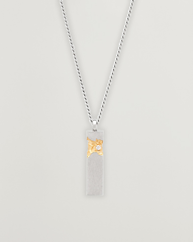 Herren | Tom Wood | Tom Wood | Mined Cube Pendant Necklace Silver
