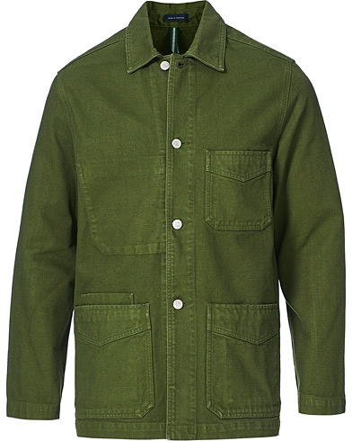 Herren | Jacken | Drake's | Cotton Canvas Five Pocket Chore Jacket Green