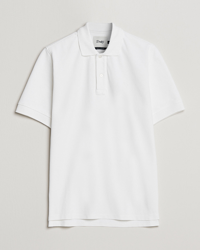 Herren |  | Drake's | Short Sleeve Pique Polo White