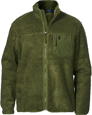 Pullover |  Bonded Sherpa Full-Zip Sweater Army Olive
