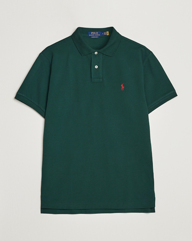 Herren | Kurzarm-Poloshirts | Polo Ralph Lauren | Custom Slim Fit Polo College Green