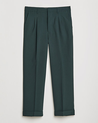 Herren | Anzug | AMI | Carrot Fit Wool Trousers Evergreen