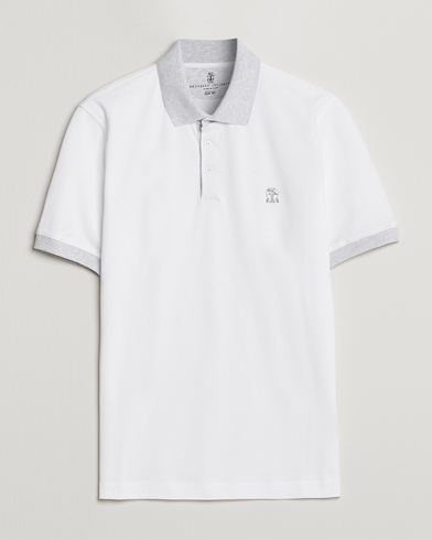 Herren | Kurzarm-Poloshirts | Brunello Cucinelli | Short Sleeve Polo Piquet White