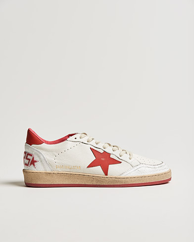 Herren |  | Golden Goose Deluxe Brand | Ball Star Sneakers White/Red