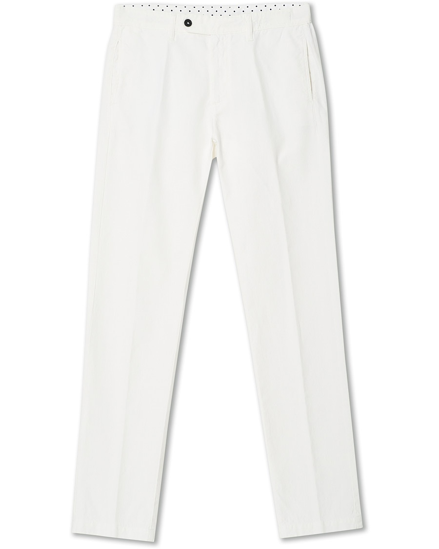 Massimo Alba Winch Panama Cotton Trousers White