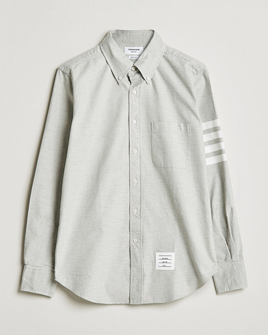 Herren | Thom Browne | Thom Browne | 4 Bar Flannel Shirt Light Grey