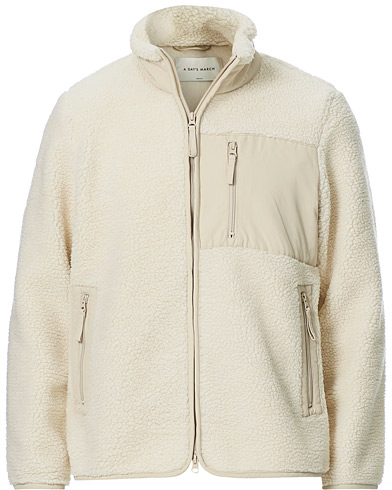Herren | A Day's March | A Day's March | Granån Recycled Fleece Jacket Off White