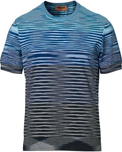 Herren |  | Missoni | Degradé Knitted T-Shirt Navy/Bluette