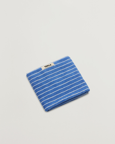 Herren | Tekla | Tekla | Organic Terry Hand Towel Clear Blue Stripes