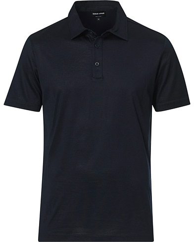Herren |  | Giorgio Armani | Cotton/Silk Short Sleeve Polo Navy