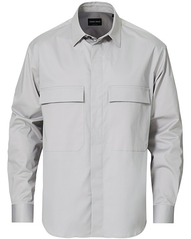Herren |  | Giorgio Armani | Cotton Overshirt Light Grey