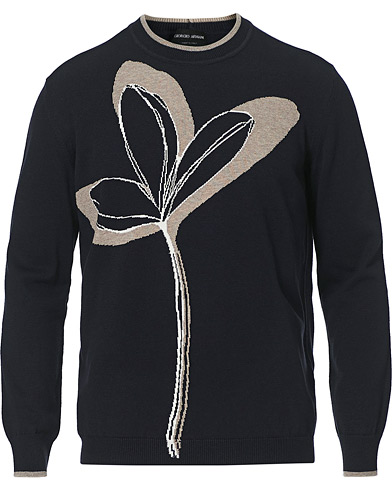 Herren | Giorgio Armani | Giorgio Armani | Intarsia Knitted Sweater Navy