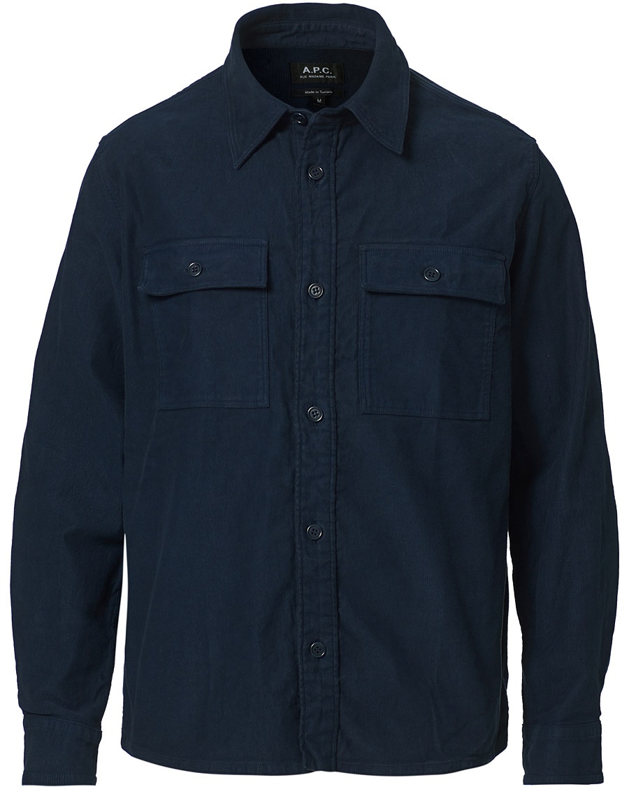 Herren | | A.P.C. | Bastian Cotton Overshirt Navy