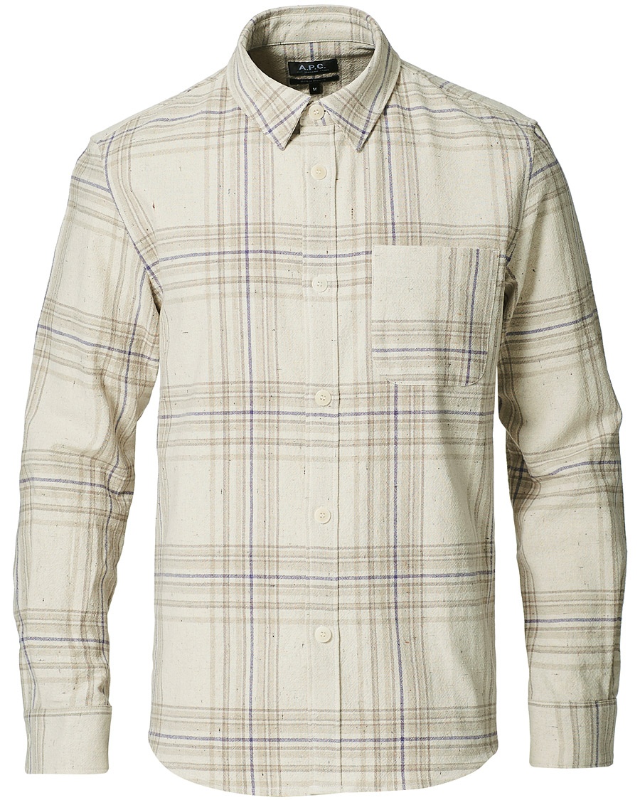 Herren | | A.P.C. | Trek Checked Overshirt Beige