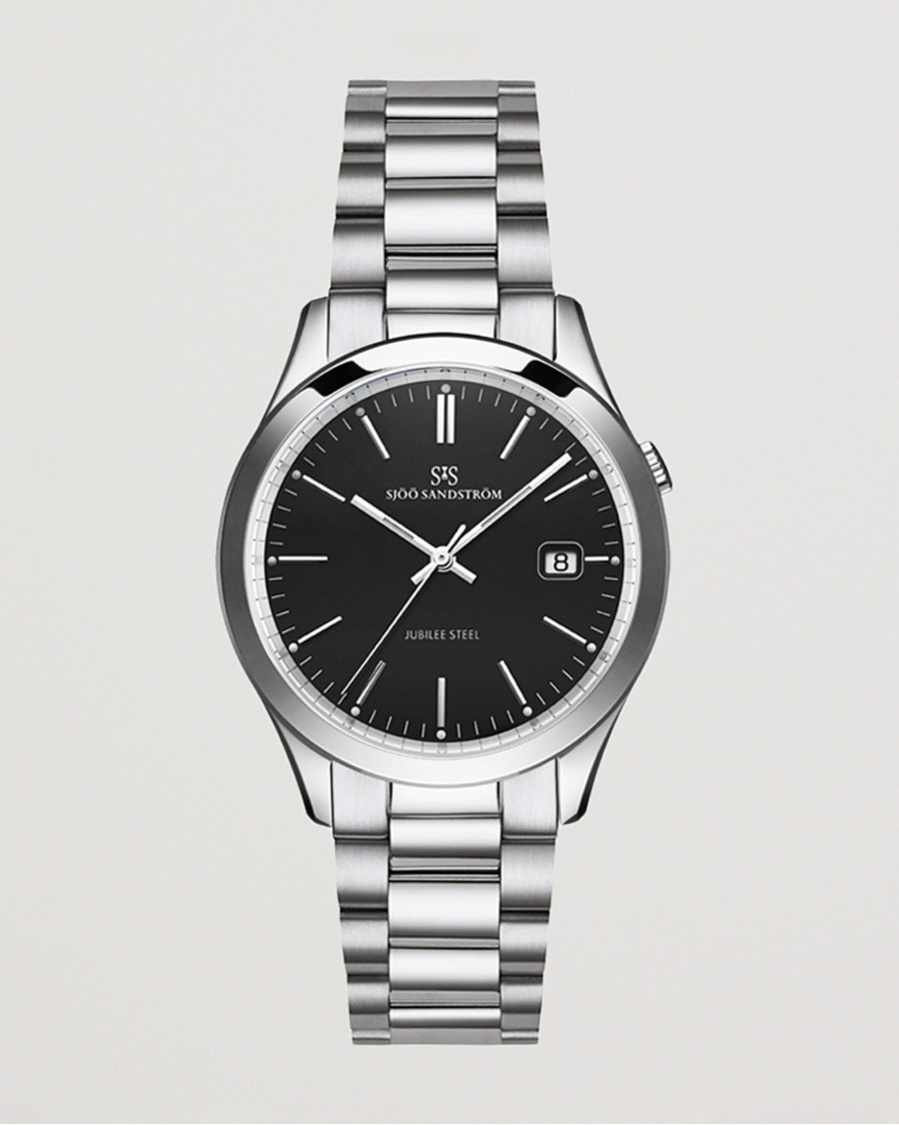 Sjöö Sandström Jubilee Steel Quartz 40mm Black/Steel – Schwarz