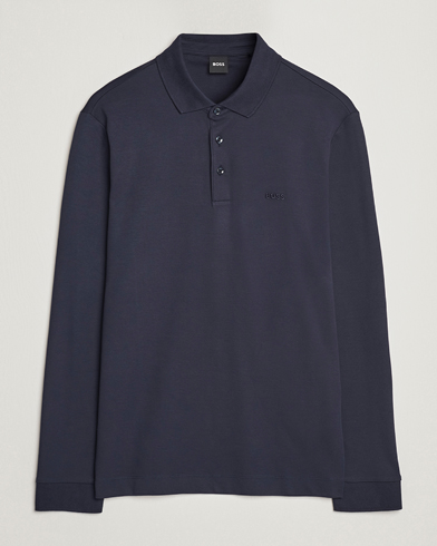 Herren | BOSS BLACK | BOSS BLACK | Pado Knitted Polo Shirt Dark Blue