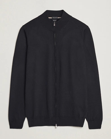 Herren | Full-zip | BOSS BLACK | Balonso Full-Zip Sweater Black