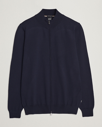 Herren | Reißverschlusspullover | BOSS | Balonso Full-Zip Sweater Dark Blue