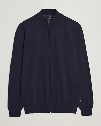 Herren | Full-zip | BOSS BLACK | Balonso Full-Zip Sweater Dark Blue